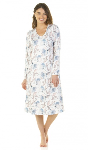 La Marquise Winter Florals Long Sleeve Nightdress